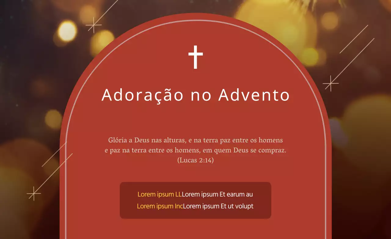 Serviço de ação de graças de Natal vermelho e castanho para promover eventos cristãos
