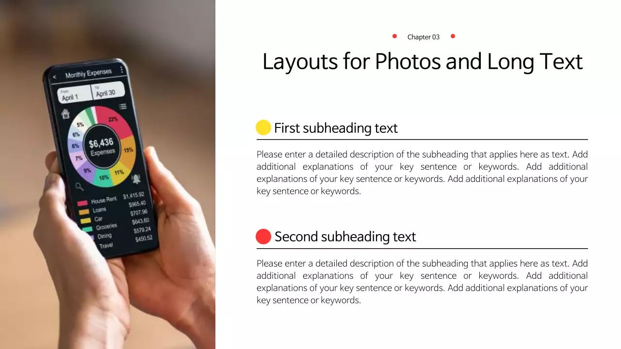 Yellow and red geometric business report