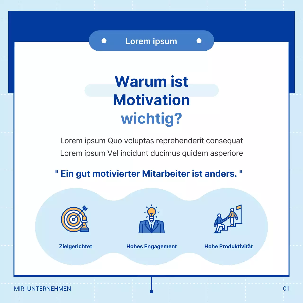 Einfache blaue und hellblaue Corporate Training Beratung Illustration