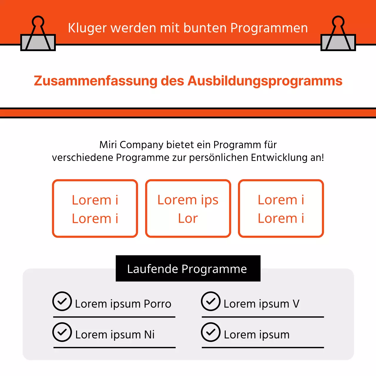 Über das orange-schwarze Programm für einfache Berufsausbildung