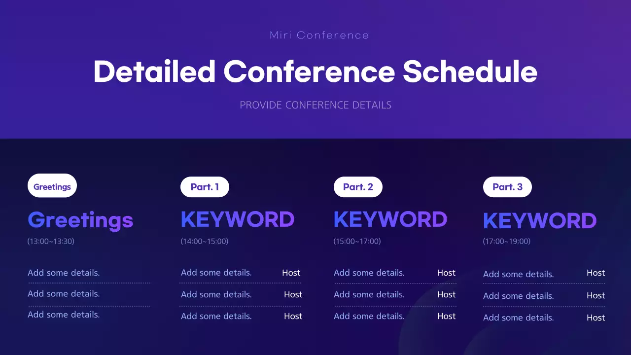 Blue Modern Conference Announcement Presentation