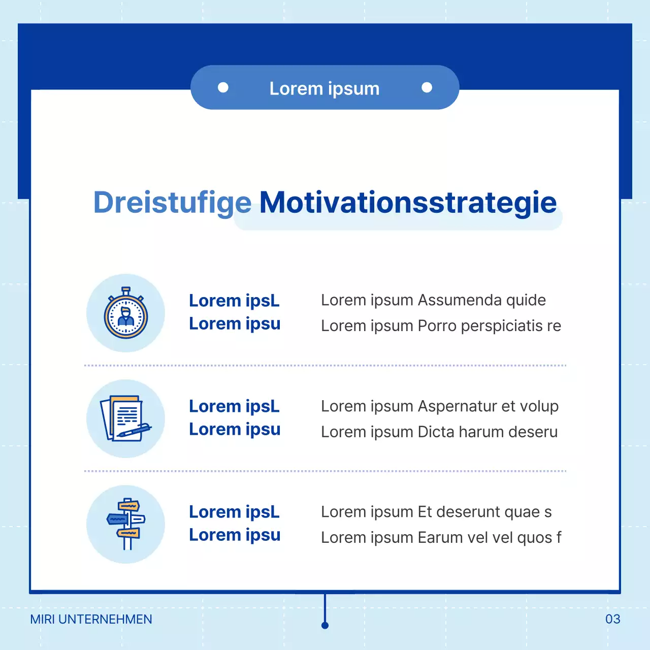 Einfache blaue und hellblaue Corporate Training Beratung Illustration