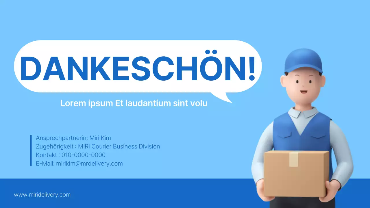 Ein einfacher Logistik-Businessplan in Blau