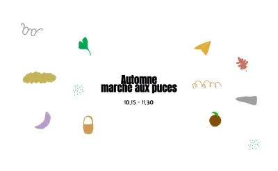 Un marché aux puces saisonnier d'illustrations vintage