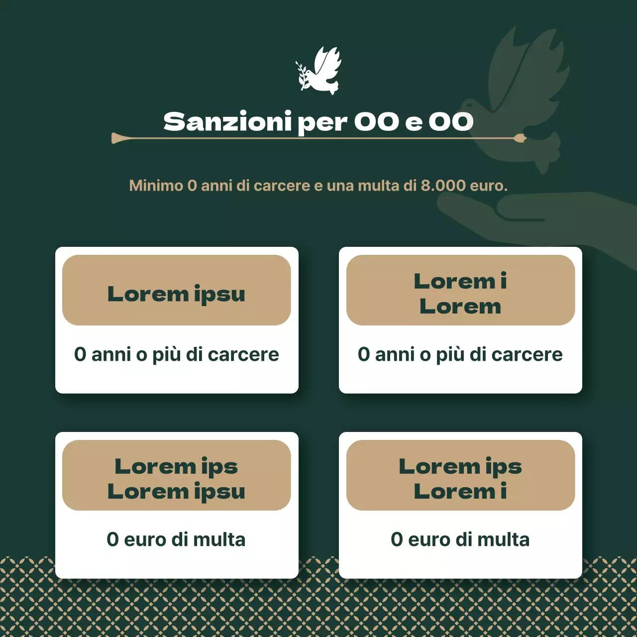 Promuovere uno studio legale moderno in cachi e oro