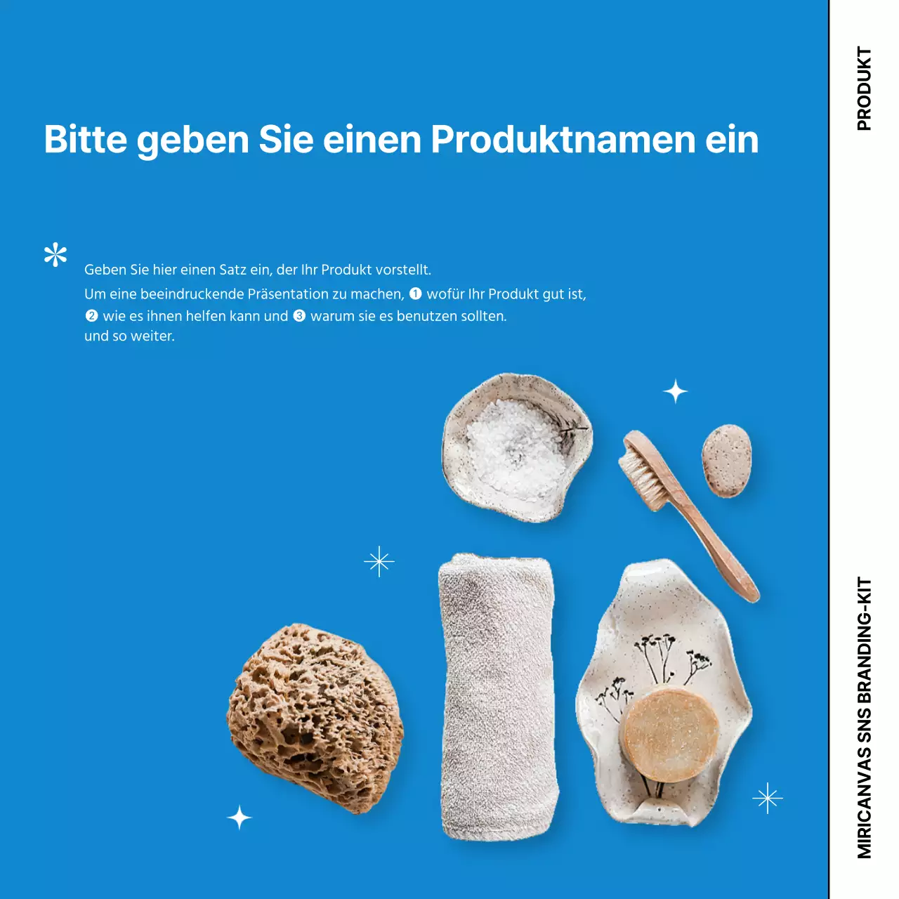 Bewerben Sie Ihre Zero-Waste-Marke mit niedlichen Grafiken auf blauem Hintergrund