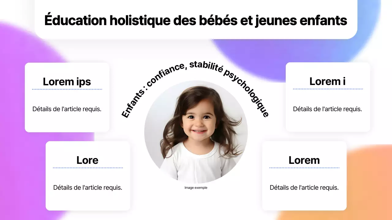 Un simple portfolio d'instructeur rose et bleu