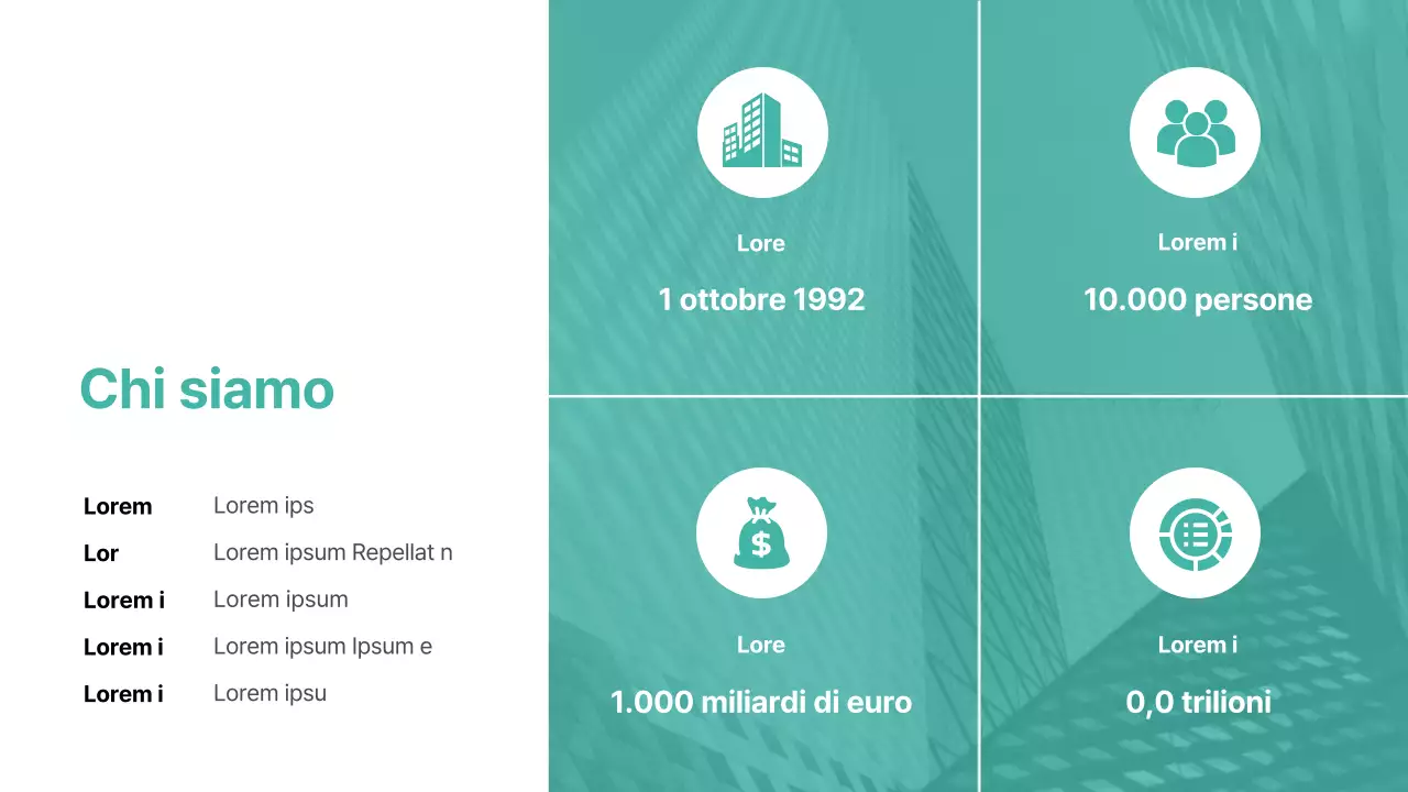 Sensazione di base con accenti di colore menta Rapporto ESG