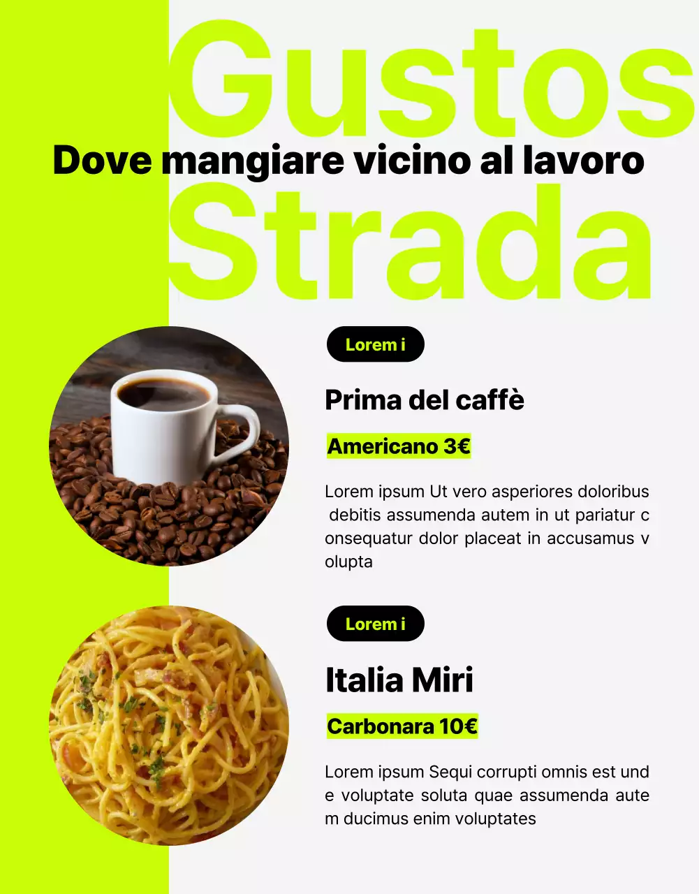 Una newsletter interna di tendenza con accenti verde lime