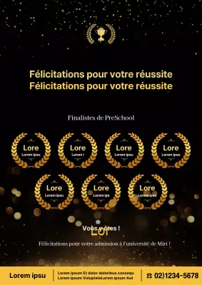 Annonce de l'acceptation des universités de luxe par le Black and Gold