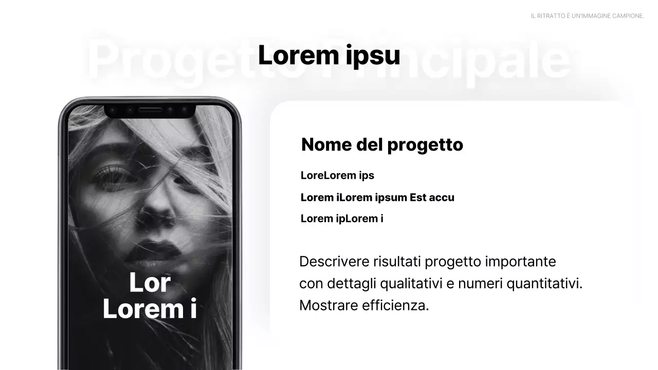 Portafoglio CV semplice con sfondo bianco