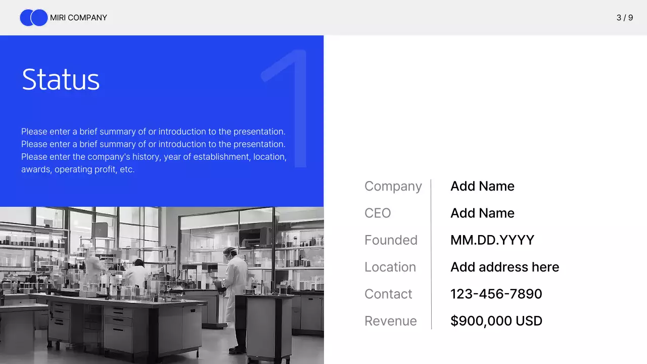 블루 모던 헬스케어 프리젠테이션