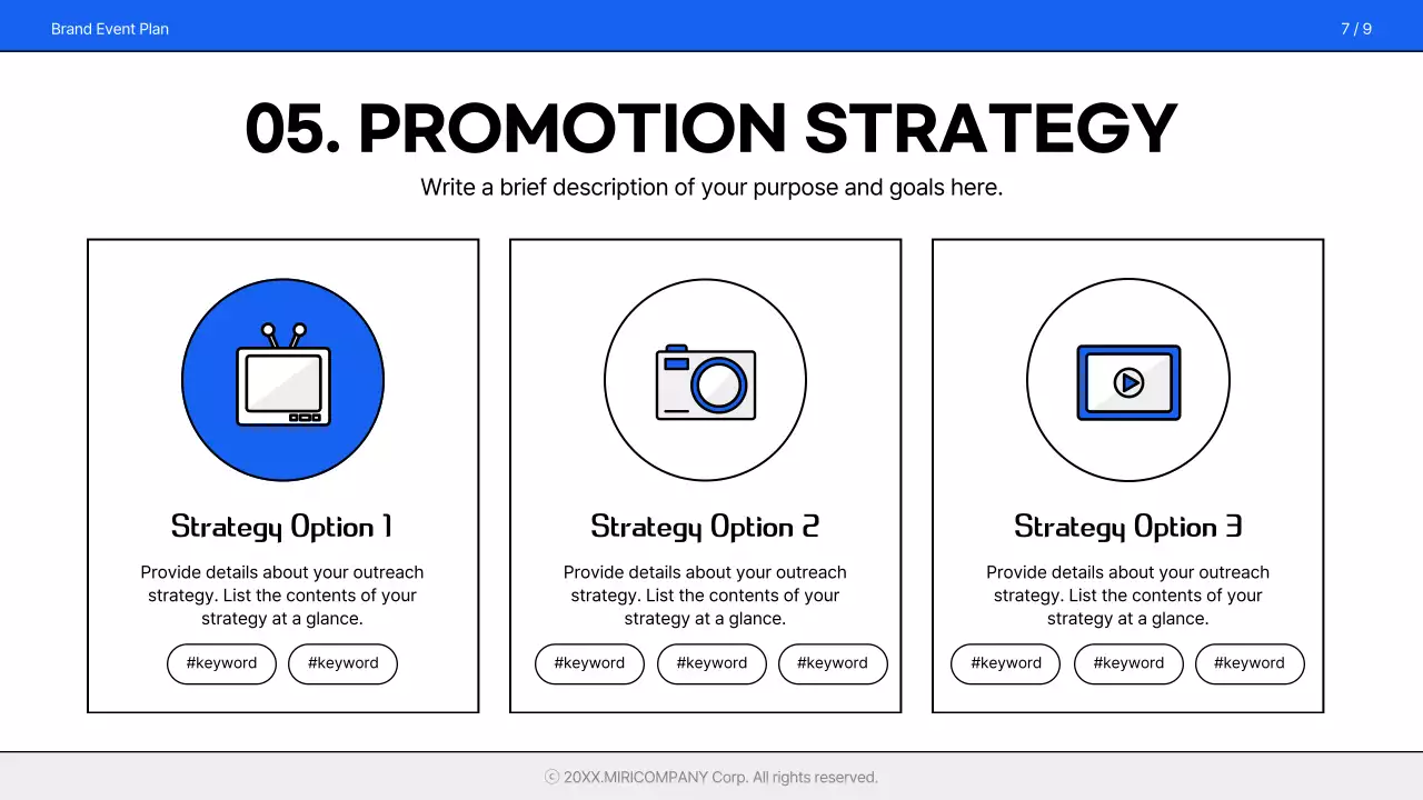 Blue Modern Event Plan Document Presentation