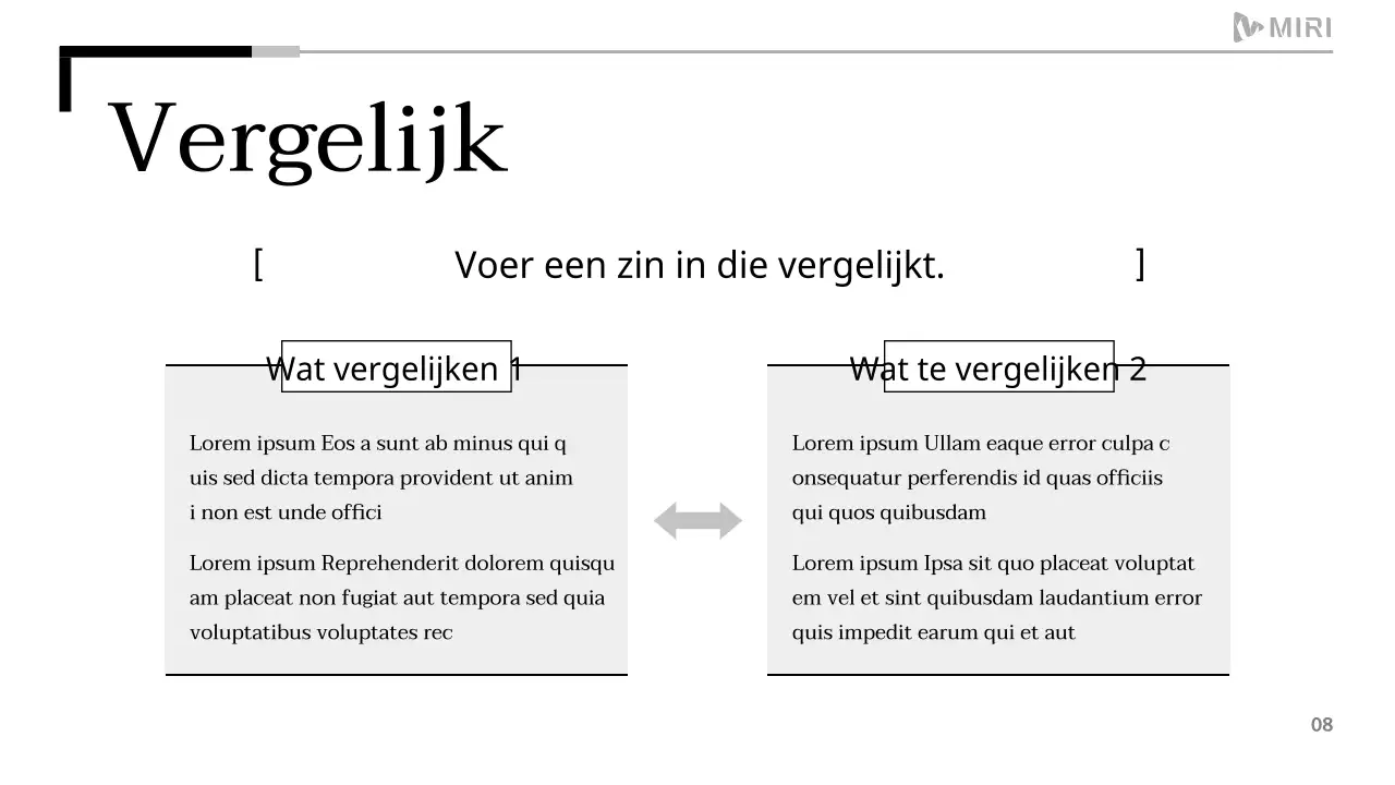 Een eenvoudig afdrukbaar rapport in zwart-wit