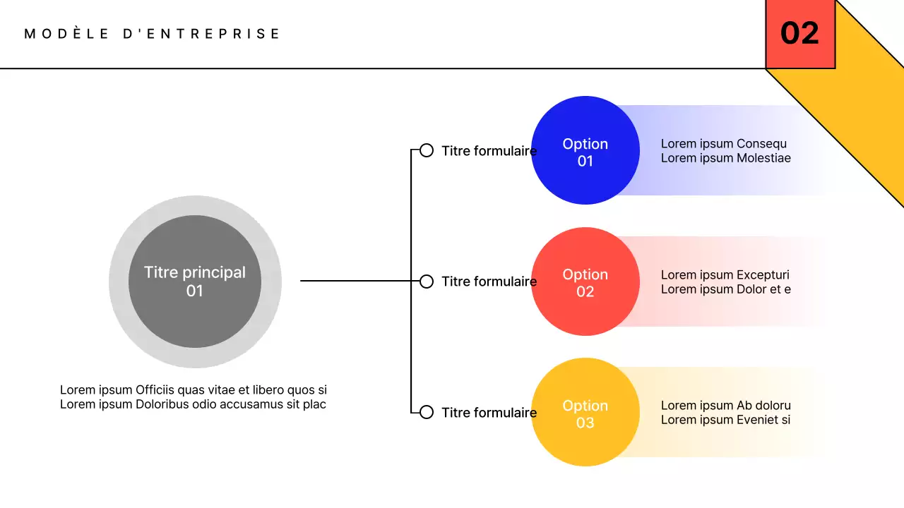 Un rapport d'activité simple en jaune et rouge