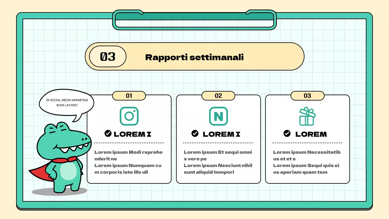 Una semplice relazione sul verbale della riunione dello studio di marketing dei sostenitori di colore giallo e menta