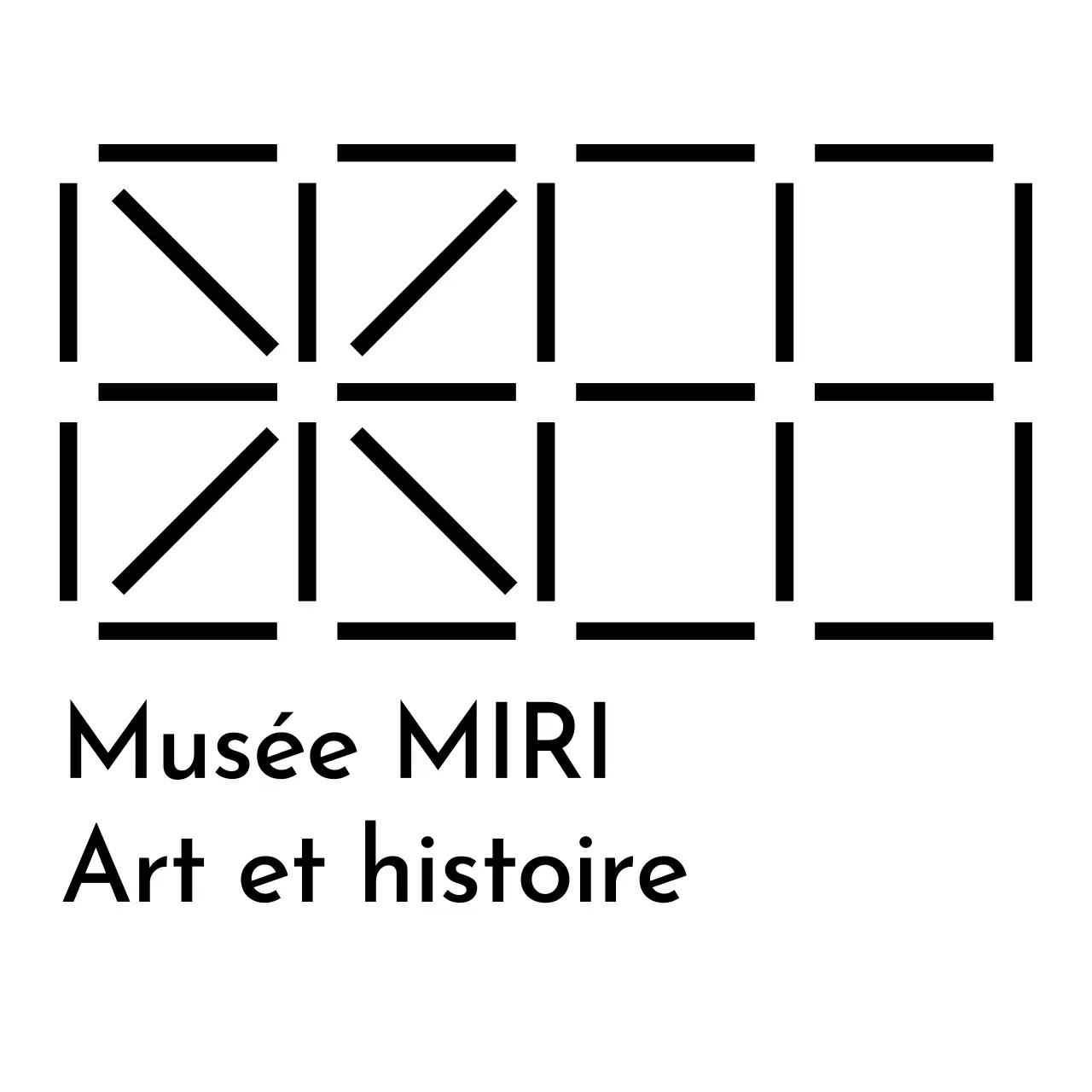 Logo de la marque avec un concept de galerie d'art