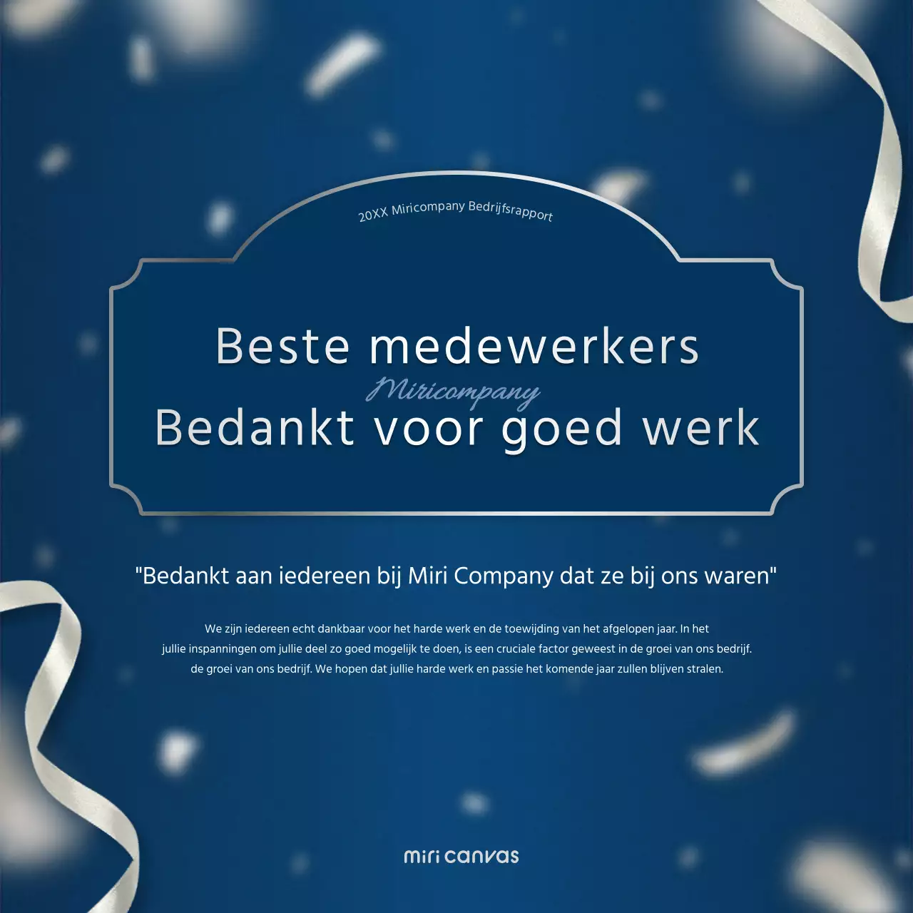 Een luxueuze eindrapportage in marineblauw en zilver