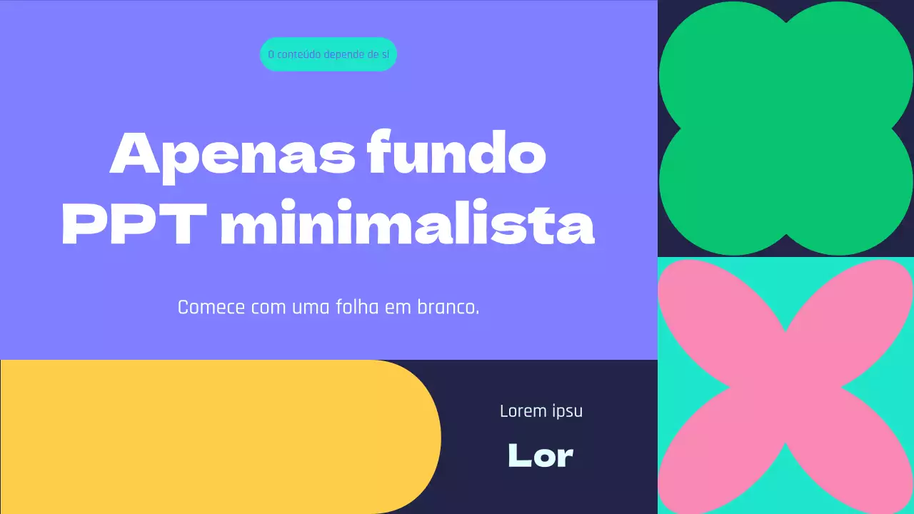 Apresentação de fundo com padrões kitsch em roxo e menta