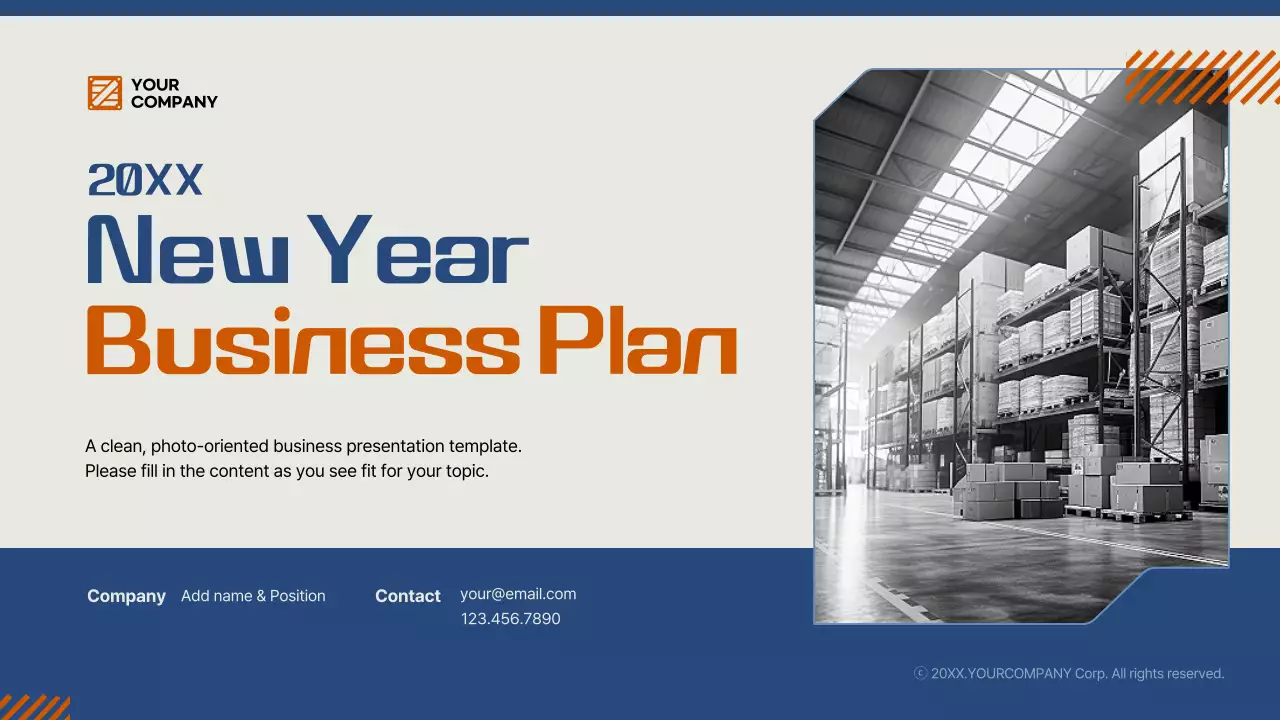 Blue Modern Business Plan Document Presentation