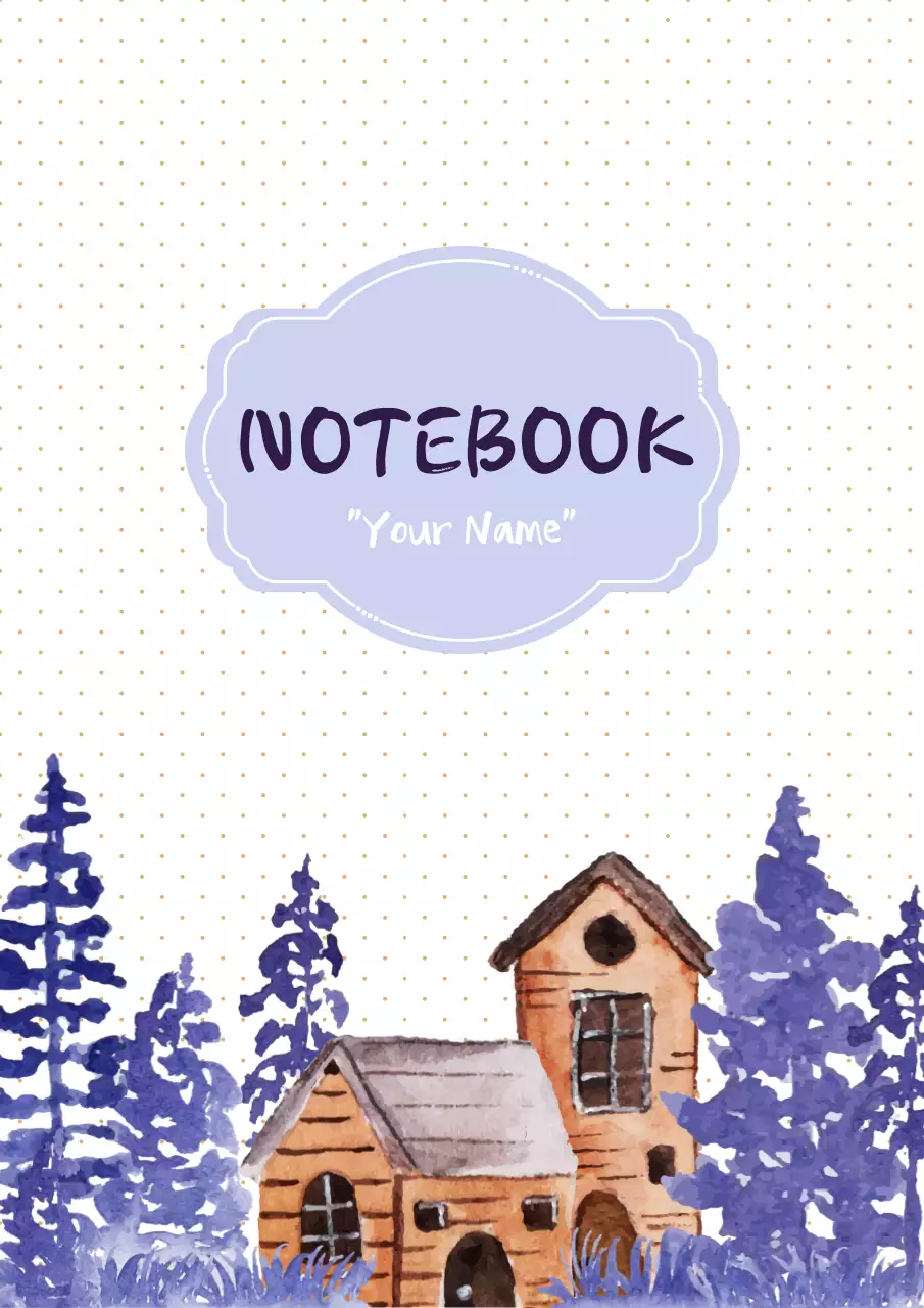 블루 화이트 귀여운 겨울 수채화 커버 노트