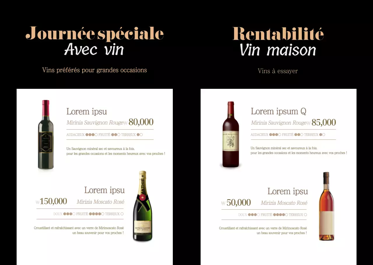 Voici notre coffret cadeau sophistiqué noir et or pour le vin de restaurant