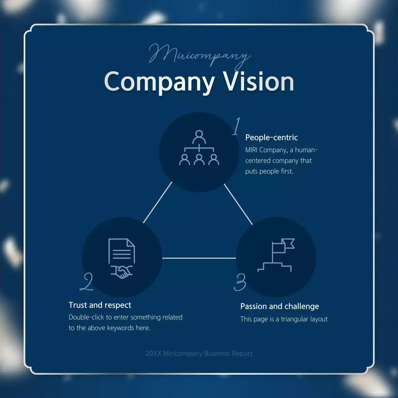 Blue Elegant Business Report Instagram Carousel