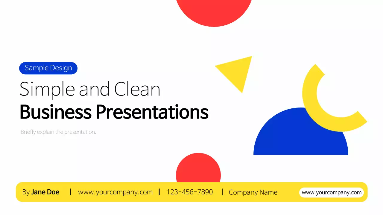 Yellow and red geometric business report