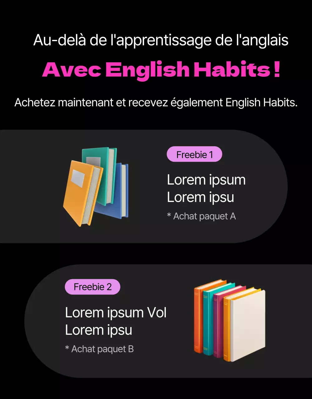 Promouvoir l'apprentissage de l'anglais en noir et rose