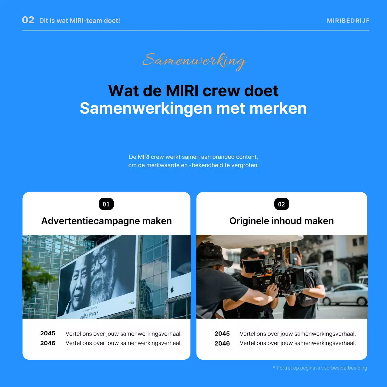 Minimalistische blauwe en oranje vacatures om carrièremogelijkheden te promoten