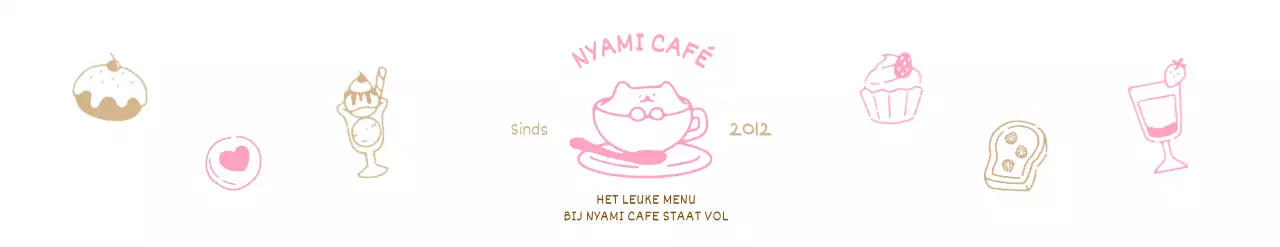Verzameling kleurrijke en schattige geïllustreerde menu's van dessertcafés