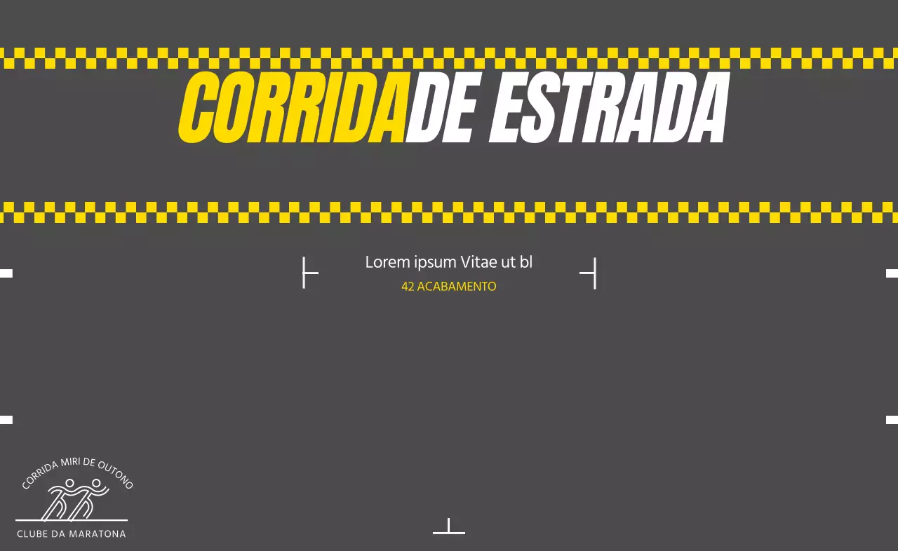 Design de maratona com um toque de estrada