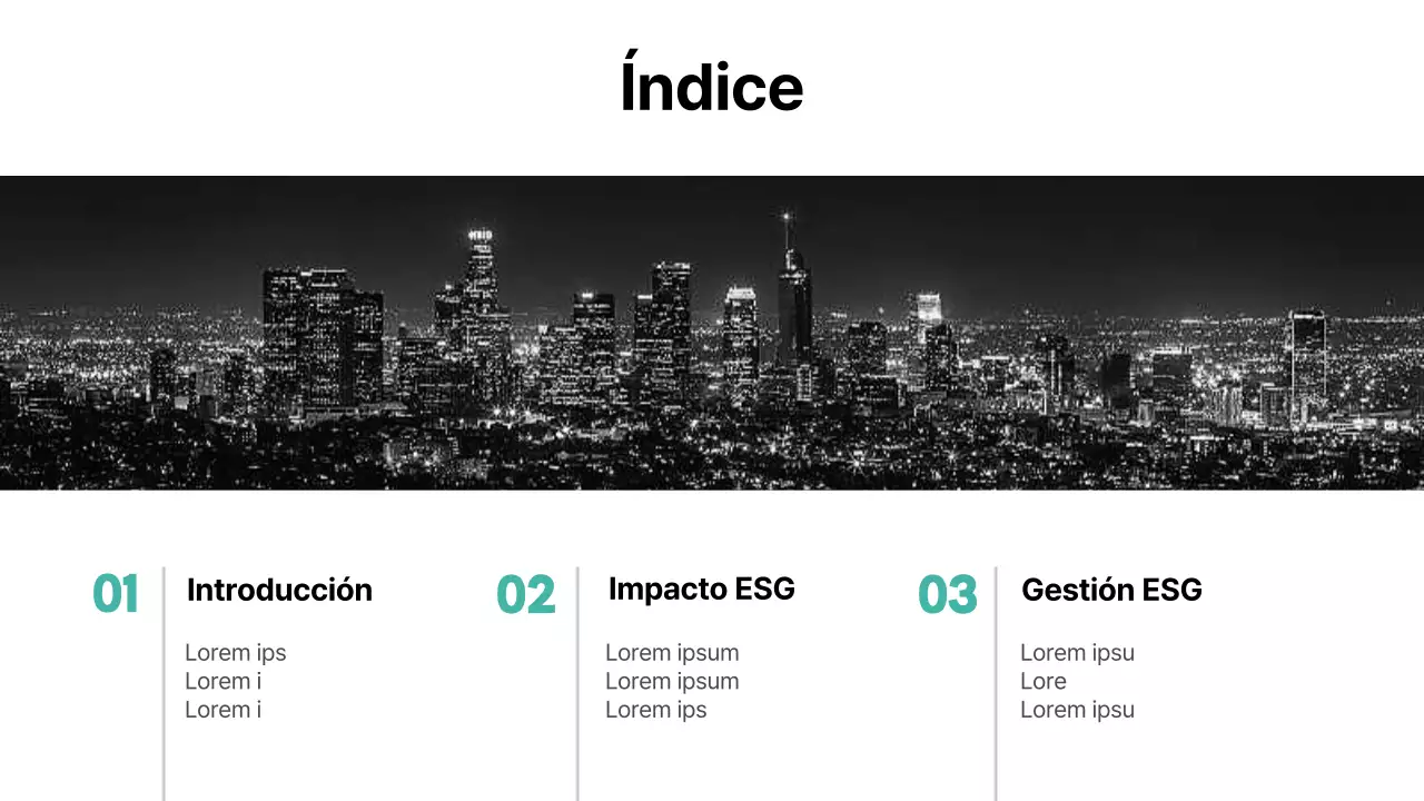 Tacto básico con acento en color menta Informe ESG