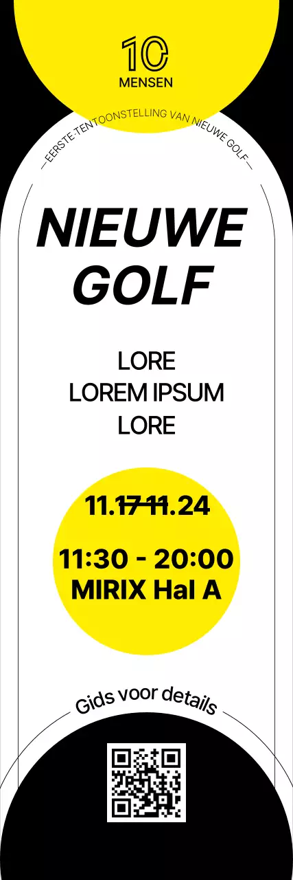 Hedendaagse kunsttentoonstellingen promoten en kunstenaars met stijl presenteren