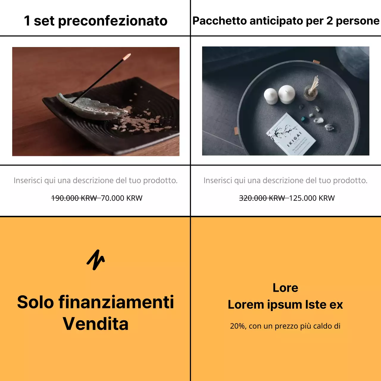 Proposta di finanziamento incentivante minimalista in giallo e azzurro