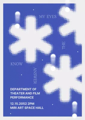 Blue Abstract Theater Event Poster
