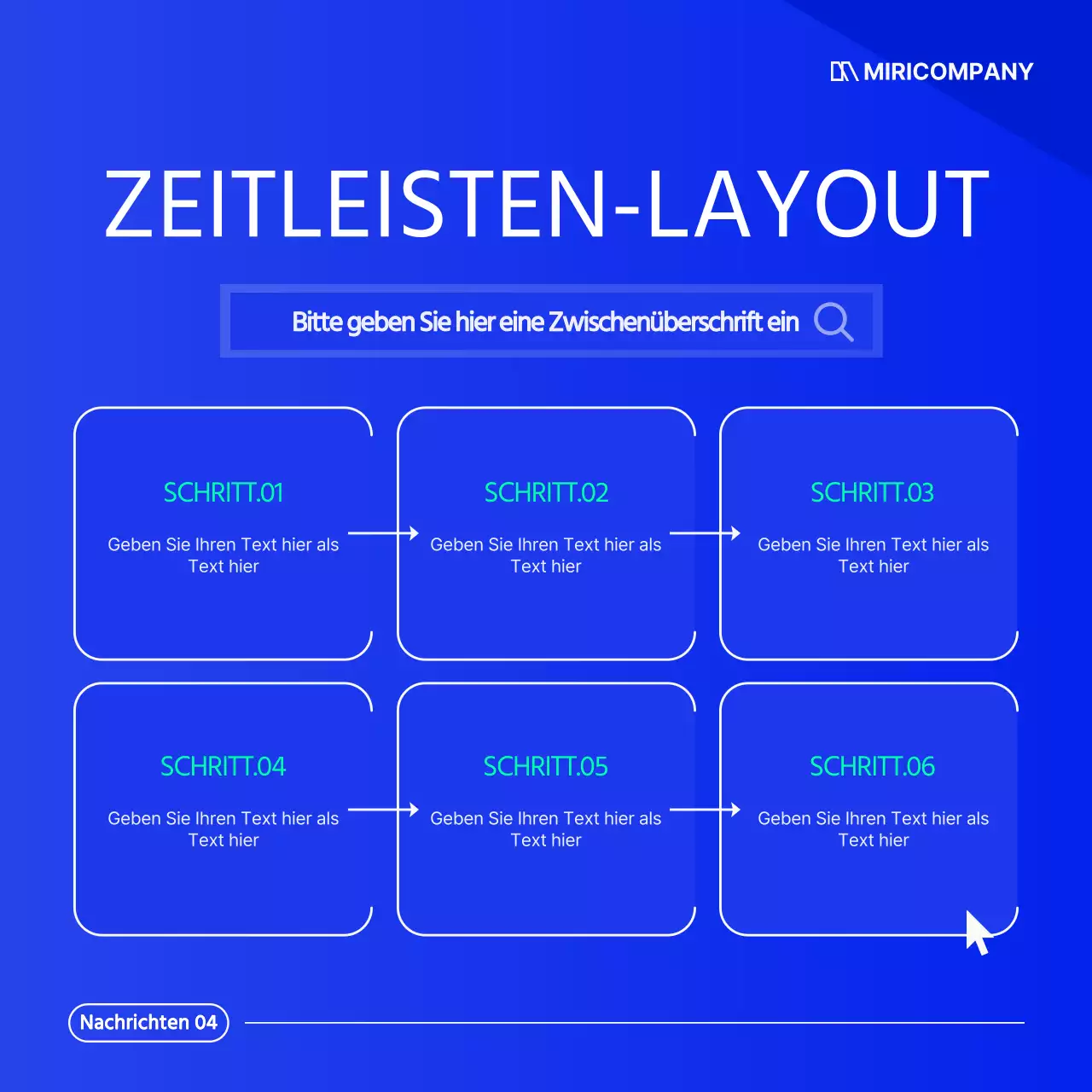 Ein einfacher blau-weißer Business-Newsletter