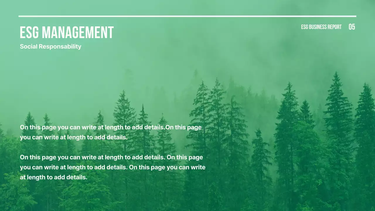 그린 미니멀리스트 비즈니스 보고서 프레젠테이션