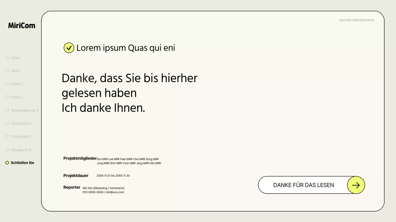 Ein einfacher Geschäftsbericht in Khaki und Neon