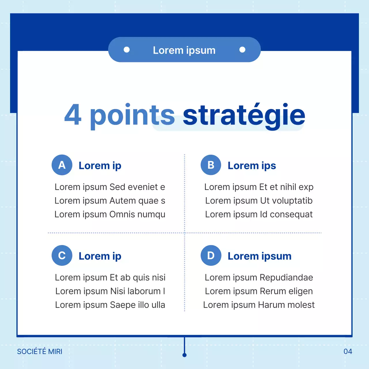 Illustration simple d'un cabinet de conseil en formation d'entreprise en bleu et bleu clair