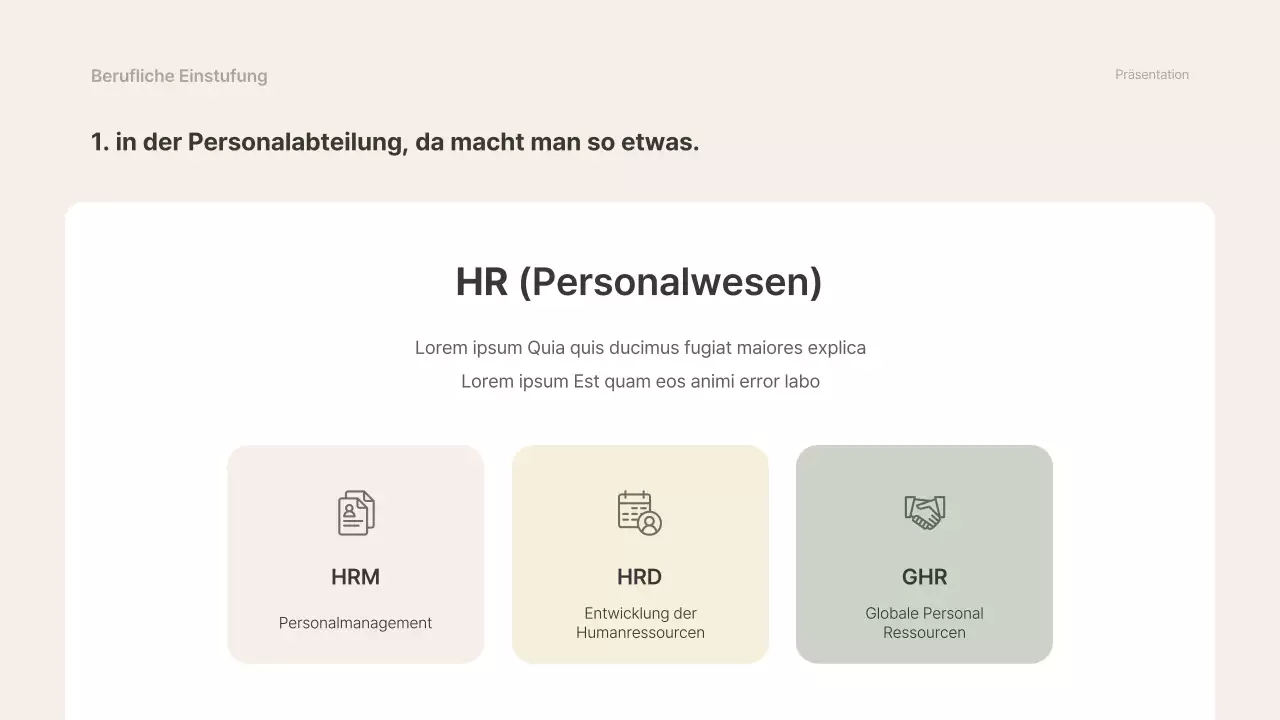 Beige und grau, einfaches Material für einen Crashkurs für Angestellte