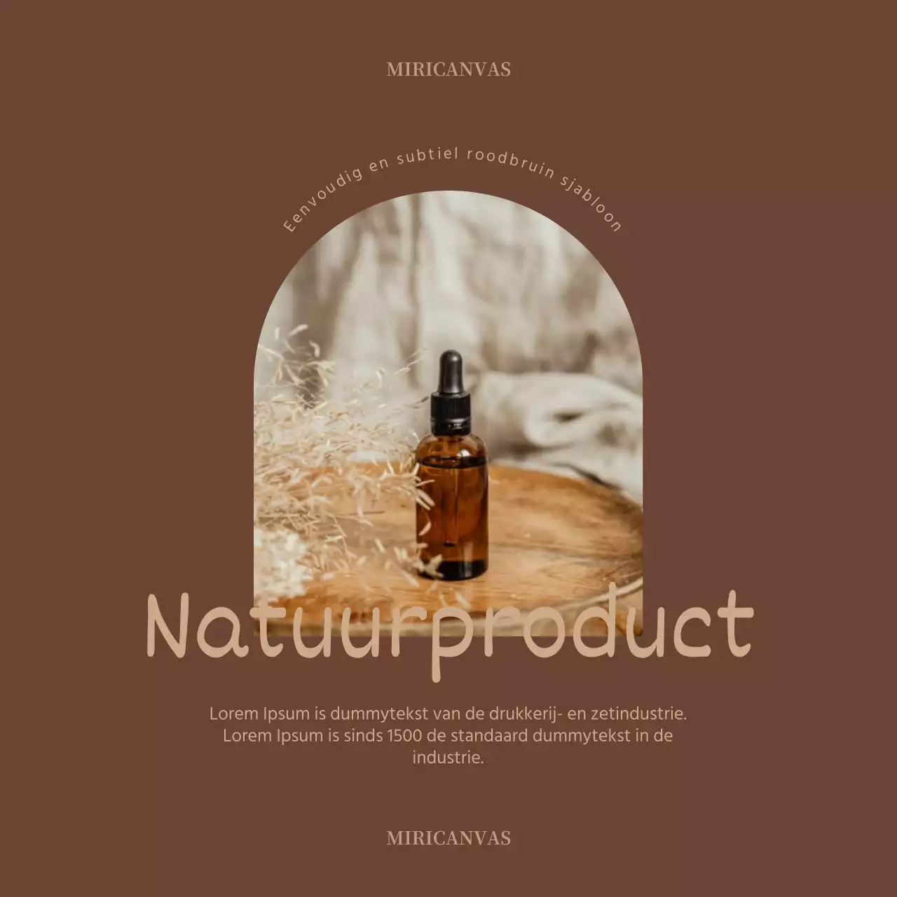 Reclame voor een luxe cosmeticamerk in bruin en ivoor.