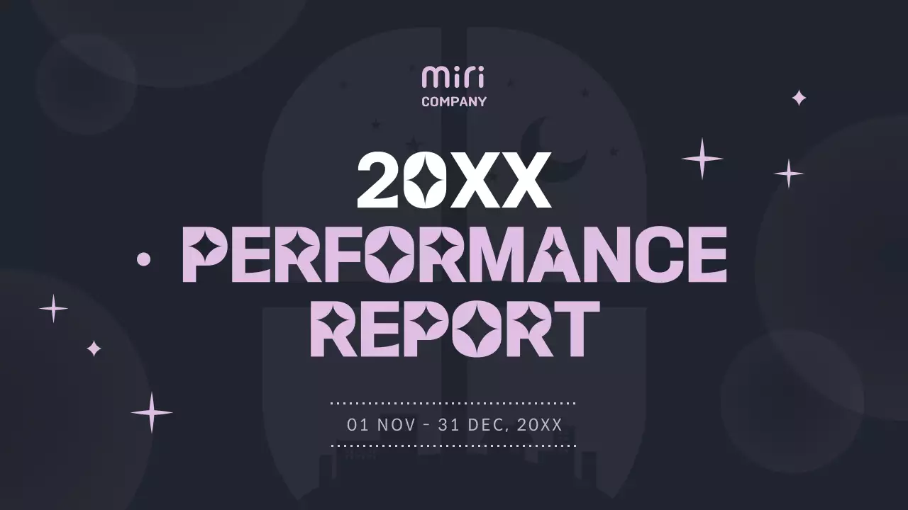 Black Modern Performance Report Document Presentation