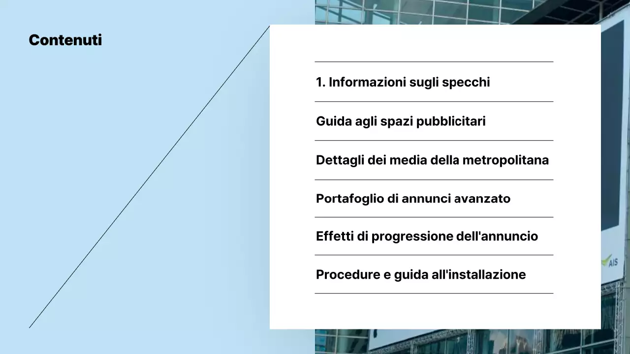 Proposta di media pubblicitari moderni in azzurro
