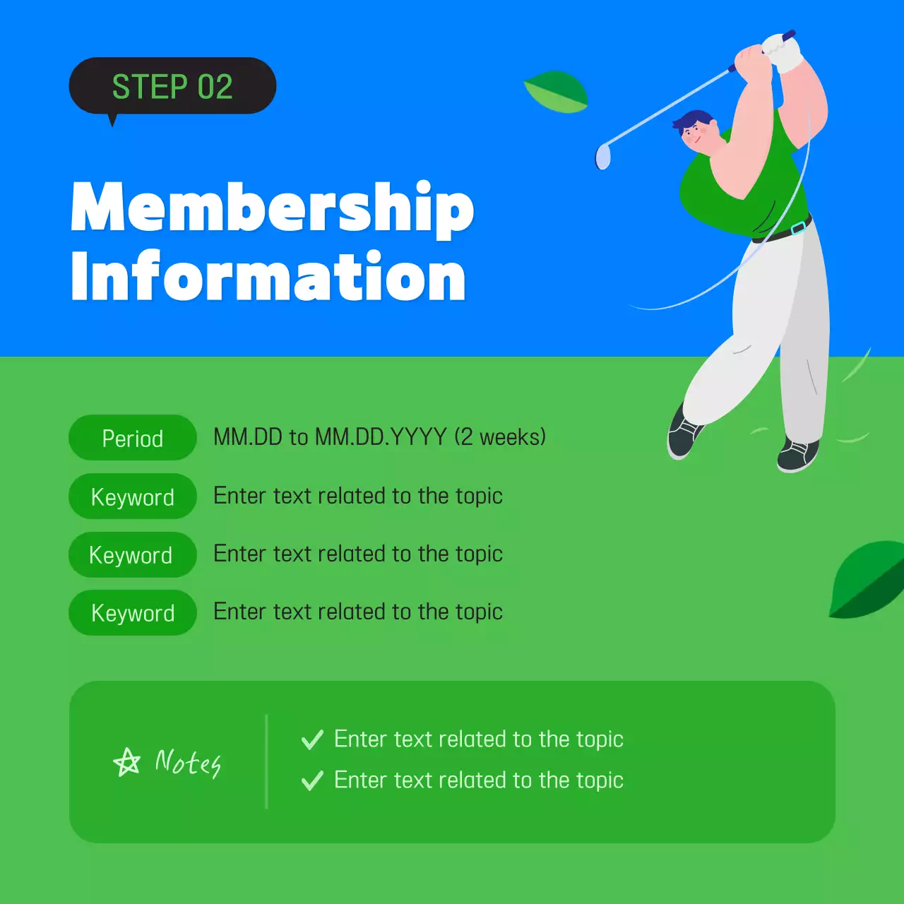 Green Modern Golf Promotion Instagram Carousel