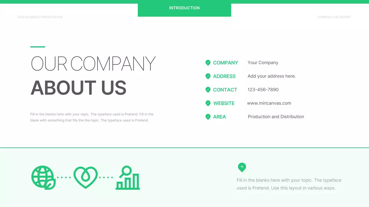 Green Minimal Business Report Document Presentation