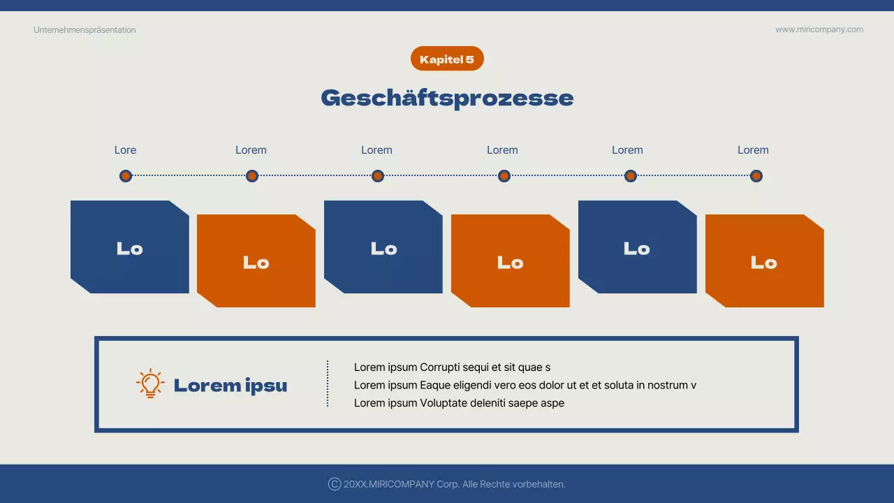 Ein einfacher Businessplan für das neue Jahr in Blau und Orange