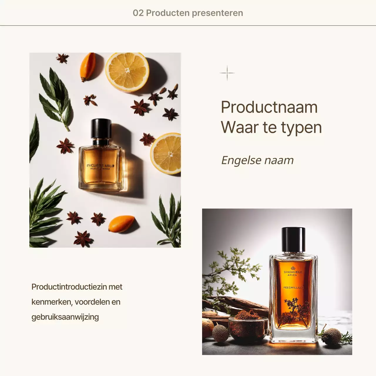 Een beige, minimalistische, emotionele merkpost