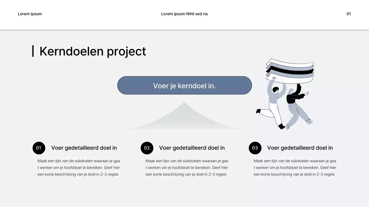 Eenvoudige zakelijke rapporten in grijs en zwart