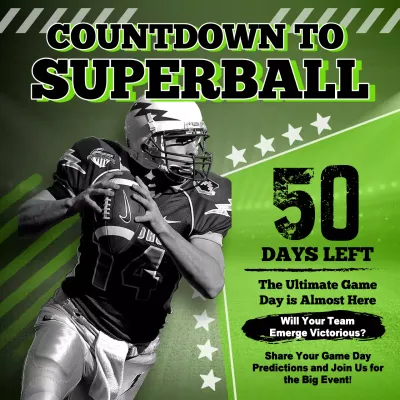 Green Bold Football Promotion Social Media Post